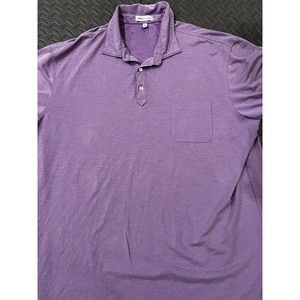 Peter Millar Summer Comfort Polo Shirt Mens XL Purple Lavender pga golf scottie